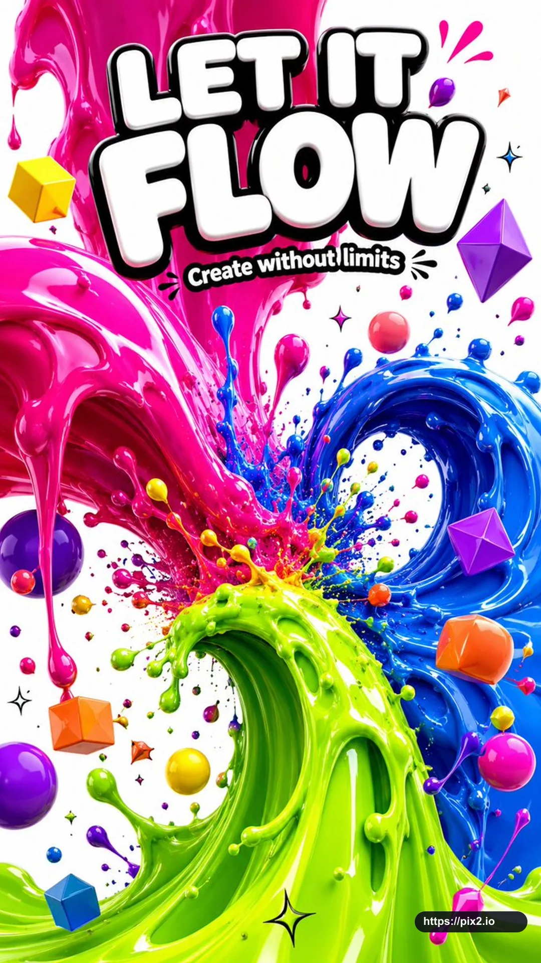 3D Liquid Art Poster