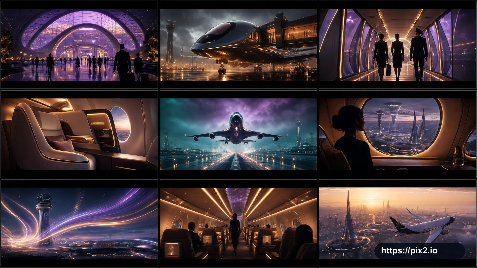 Nine-Frame Cinematic Storyboard Grid