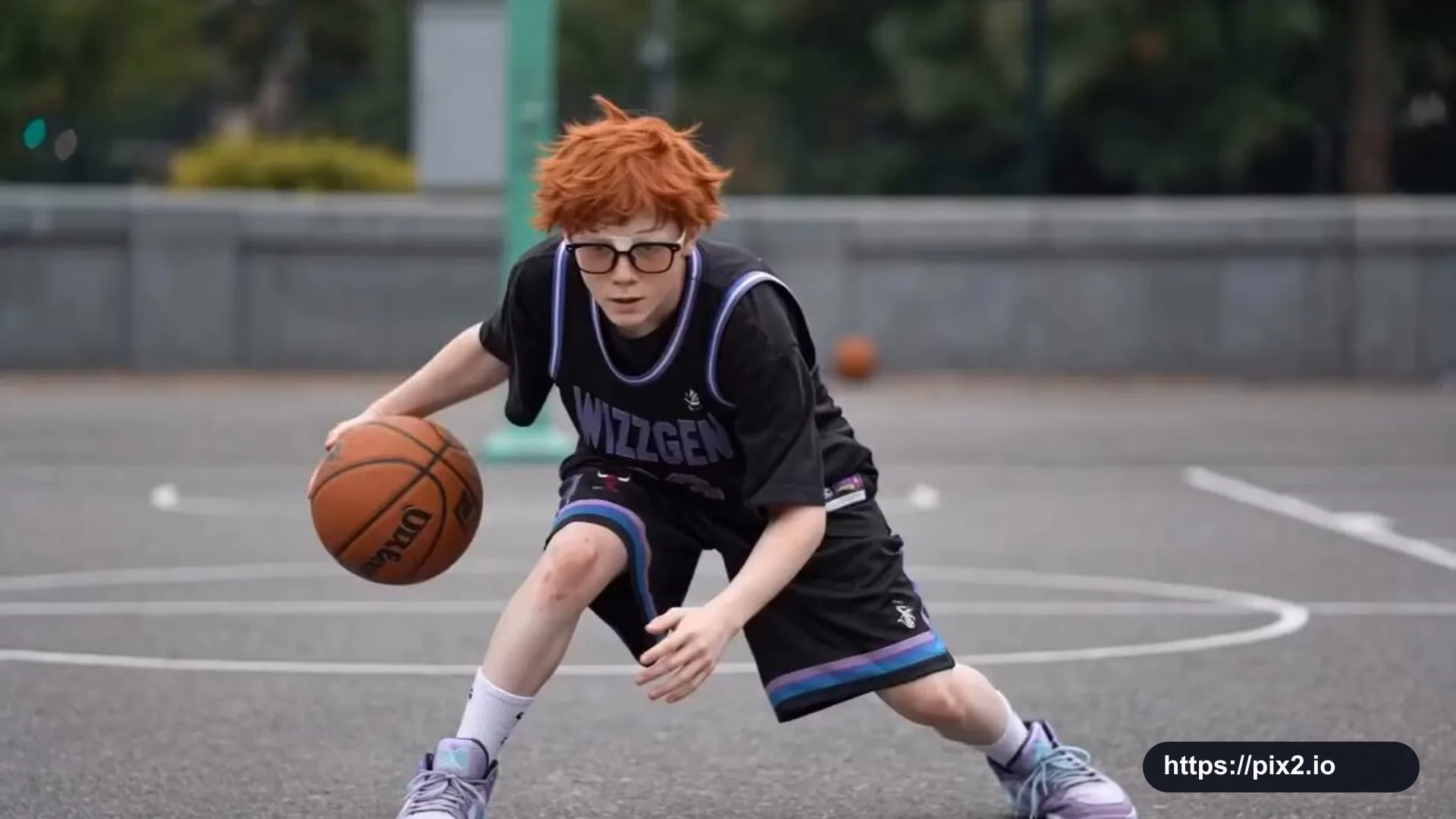 Youth Basketball Action Sequence