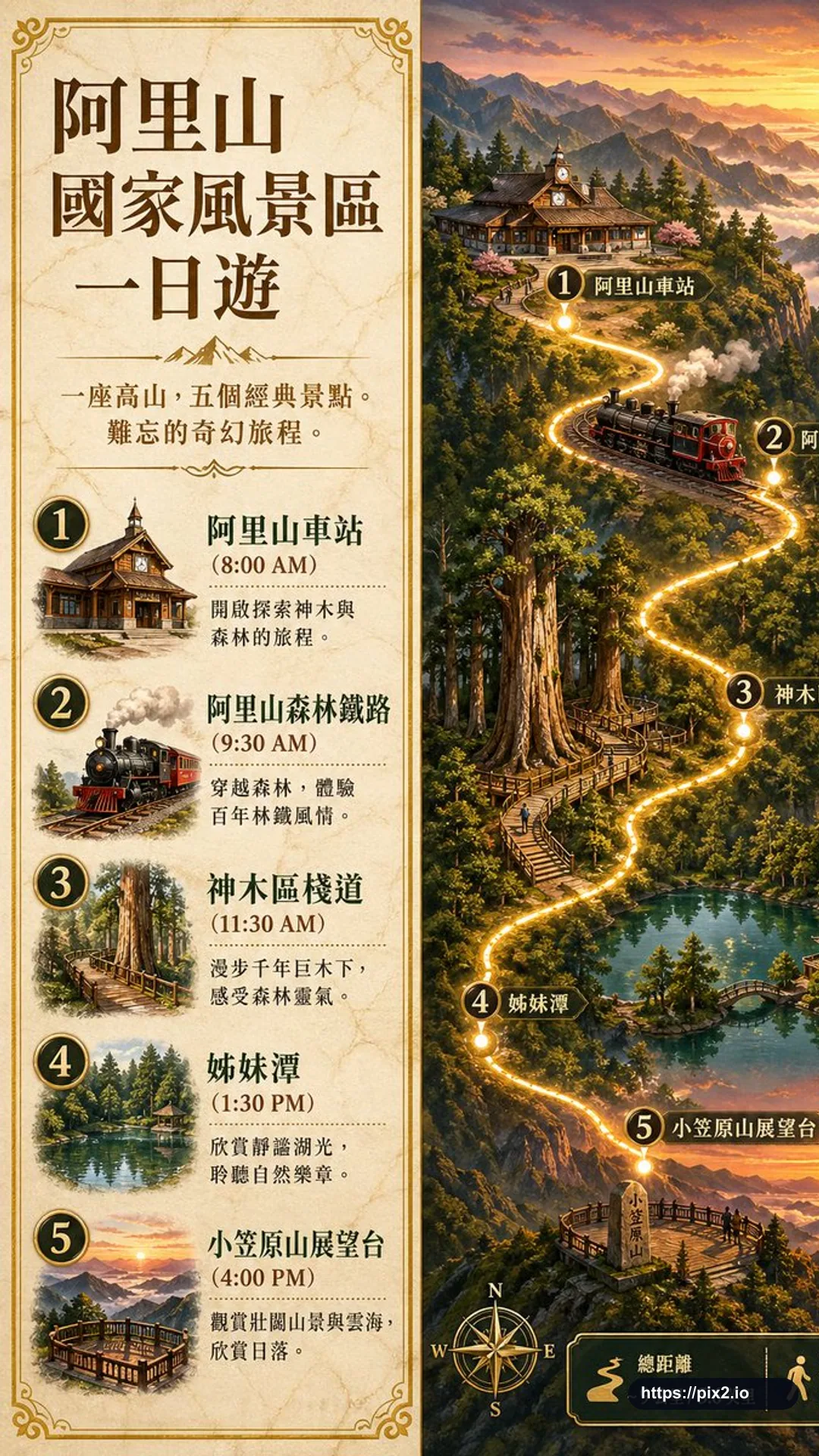 Alishan One-Day Travel Poster