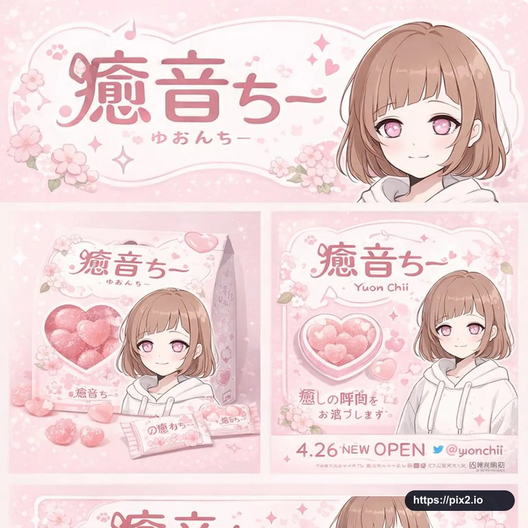 Anime Character Brand Identity Board