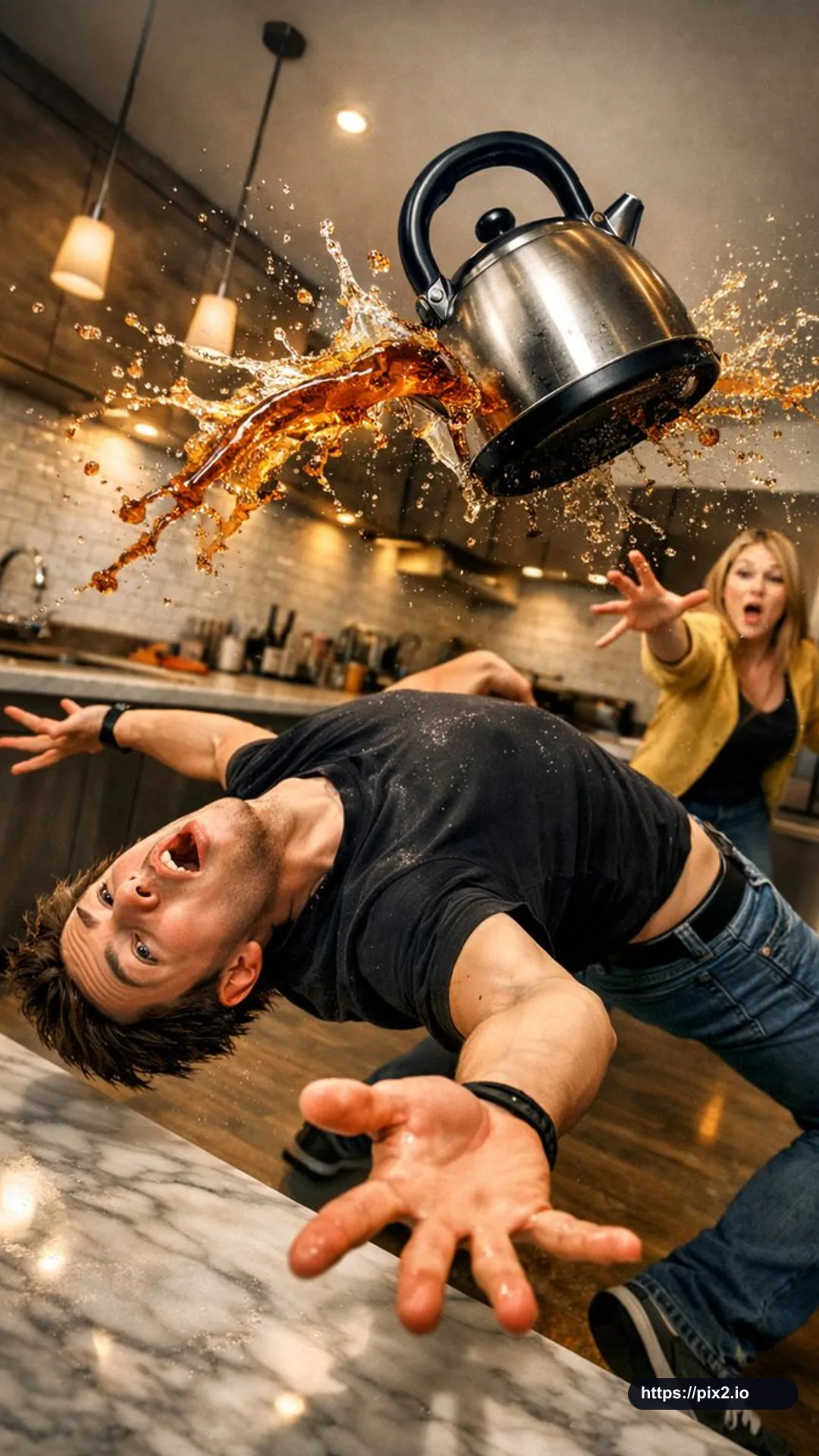 Chaotic Kitchen Freeze-Frame