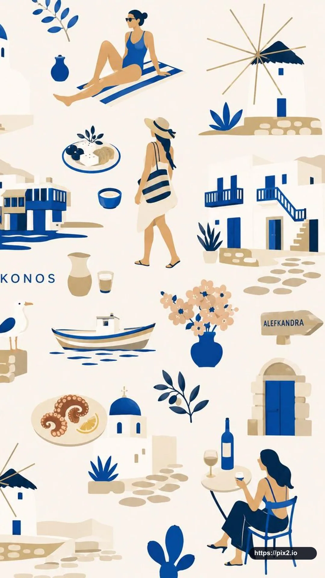 Flat-Vector City Lifestyle Collage