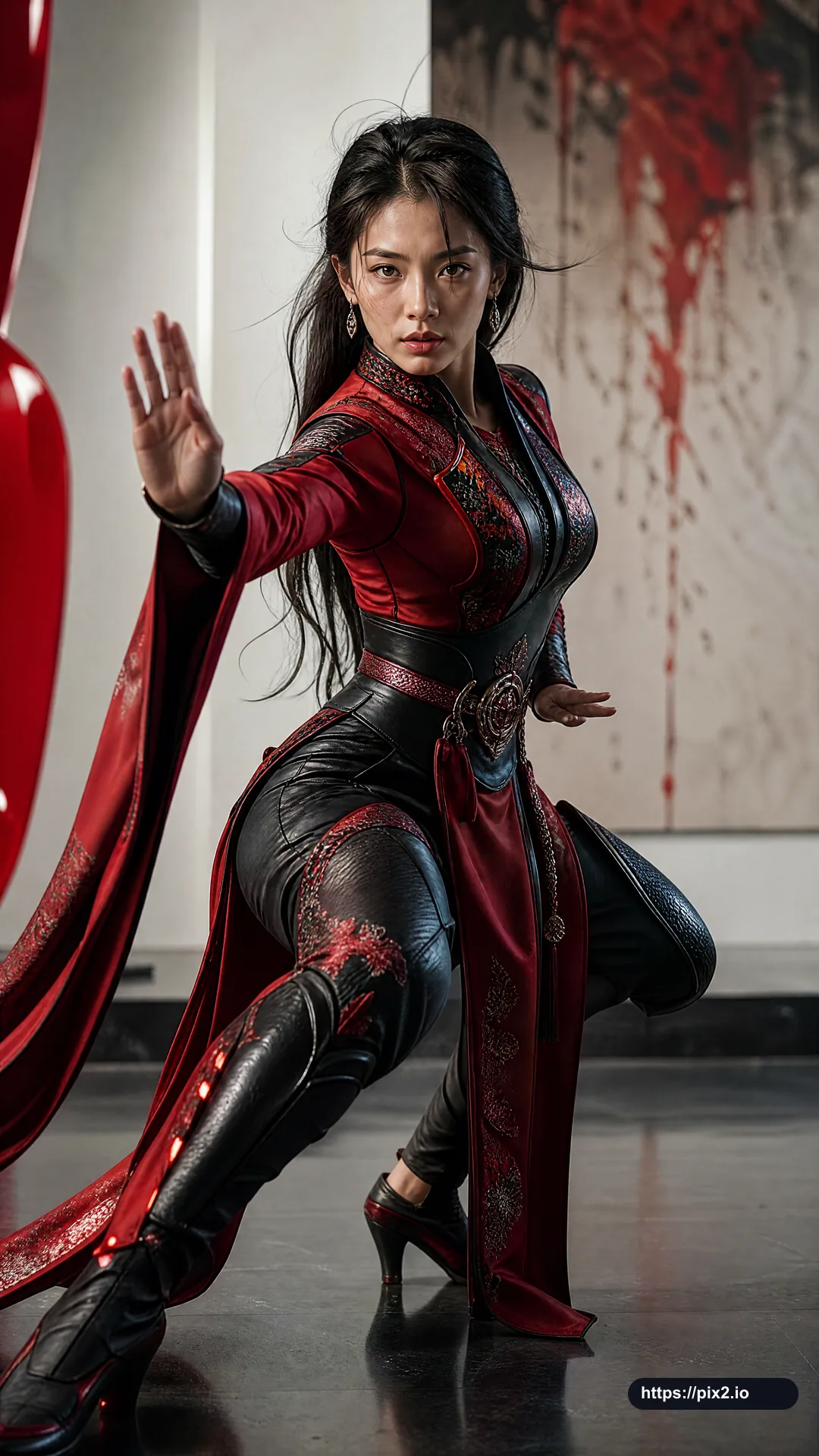 Futuristic Martial Arts Heroine Portrait