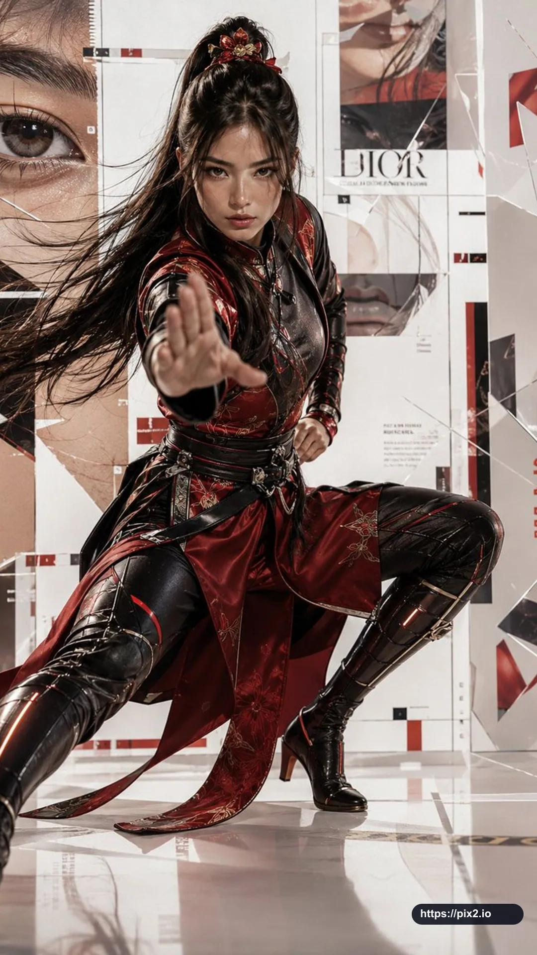 Futuristic Martial Arts Heroine Portrait