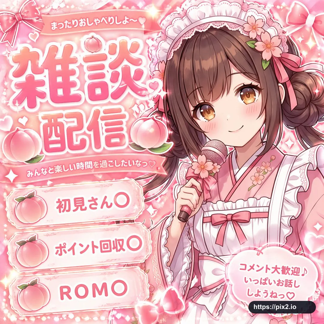 Pink VTuber Chat Stream Thumbnail