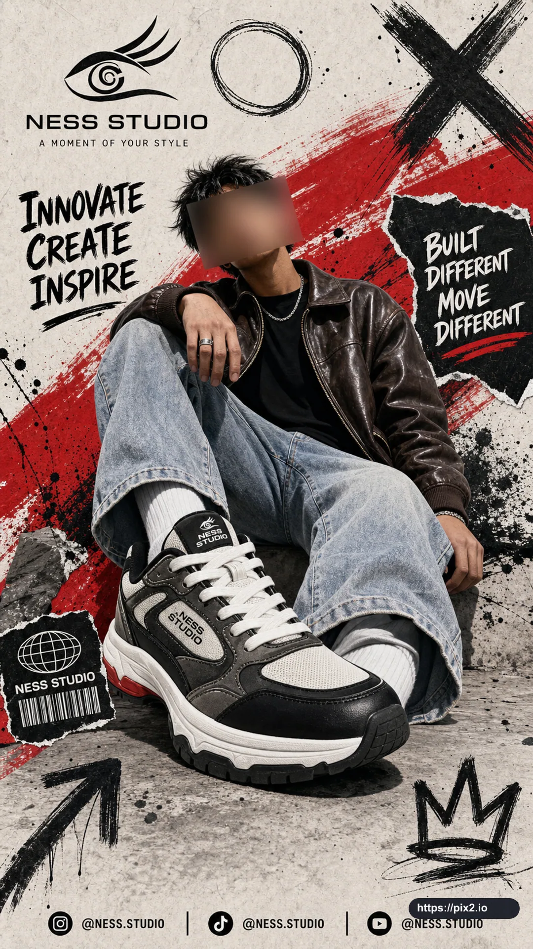 Streetwear Sneaker Poster Advertisement