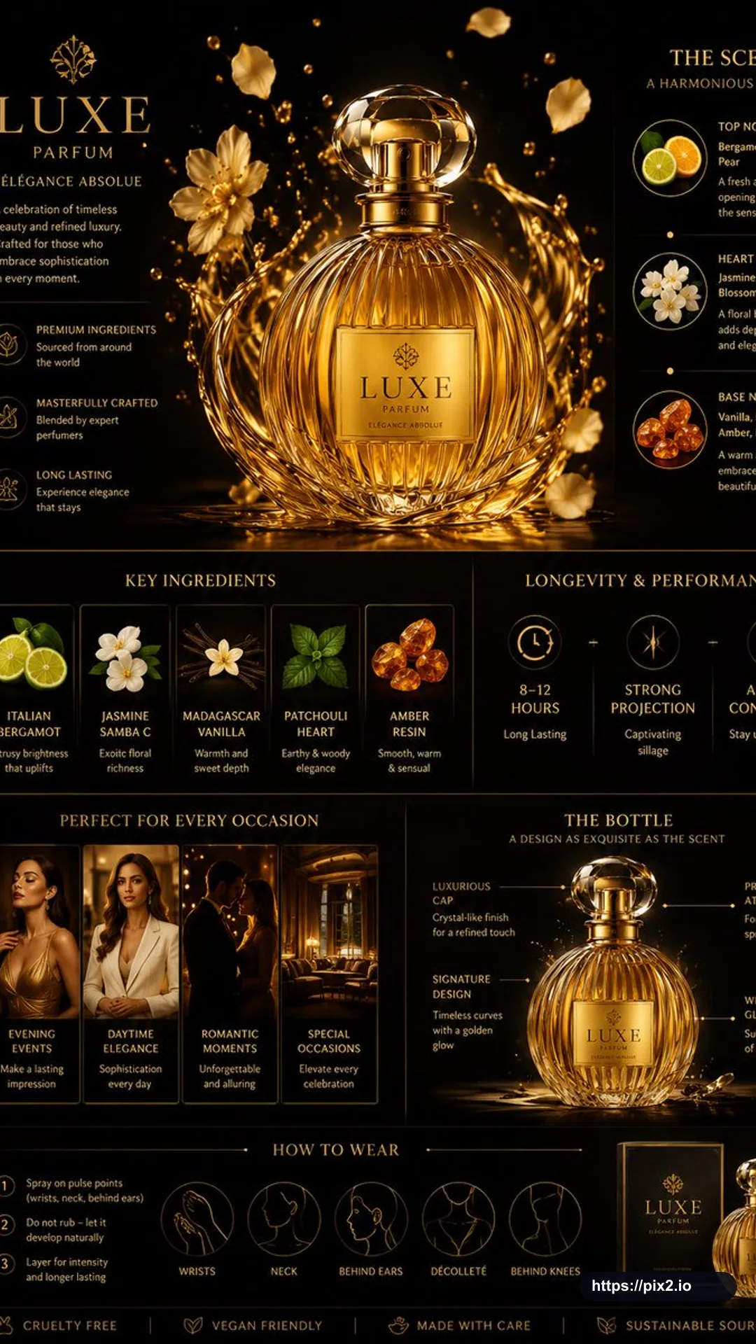 Luxury Perfume Infographic Ad