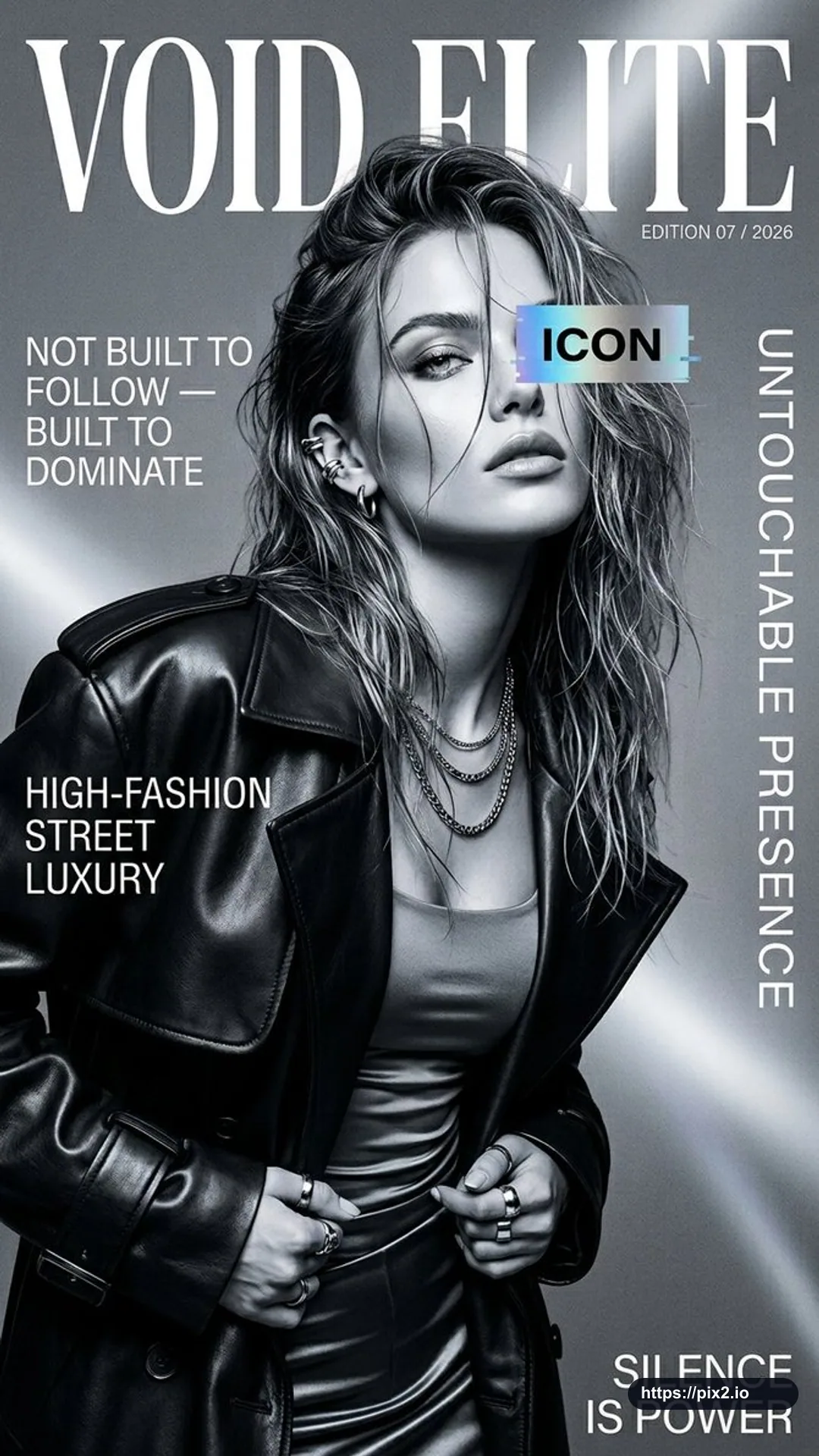 Monochrome Fashion Magazine Cover