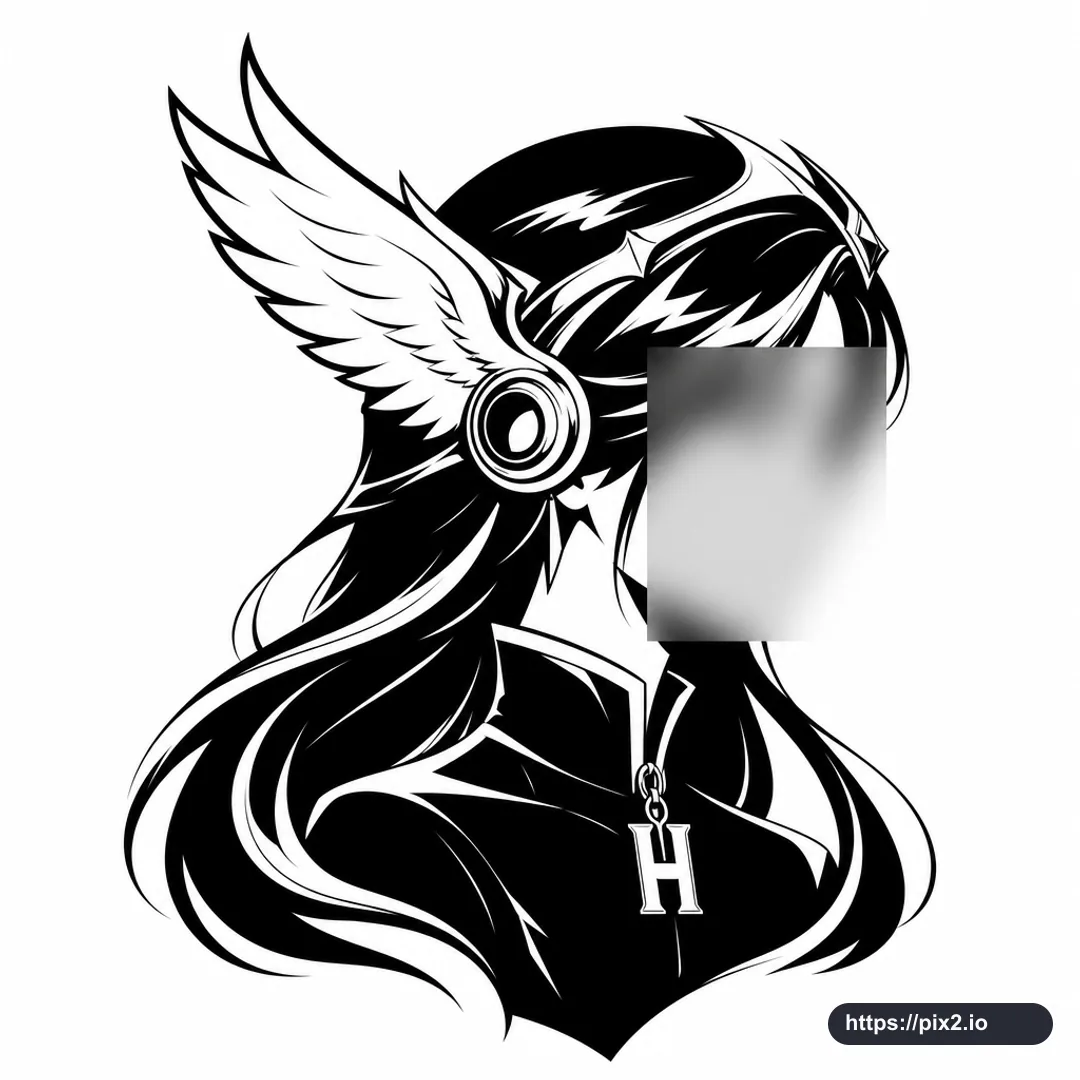 Monochrome Winged Messenger Avatar
