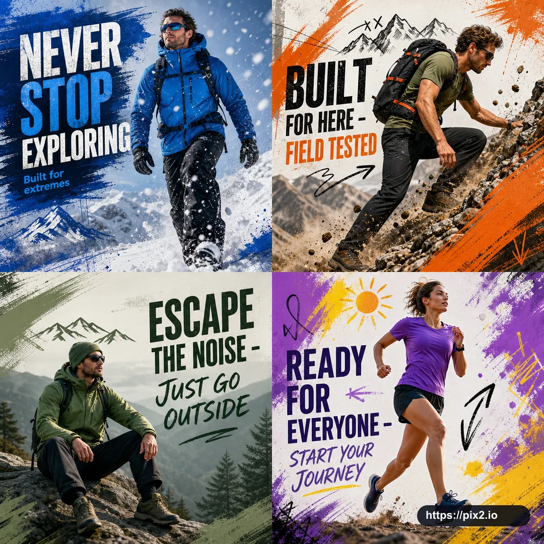 Outdoor Sportswear Grid Campaign