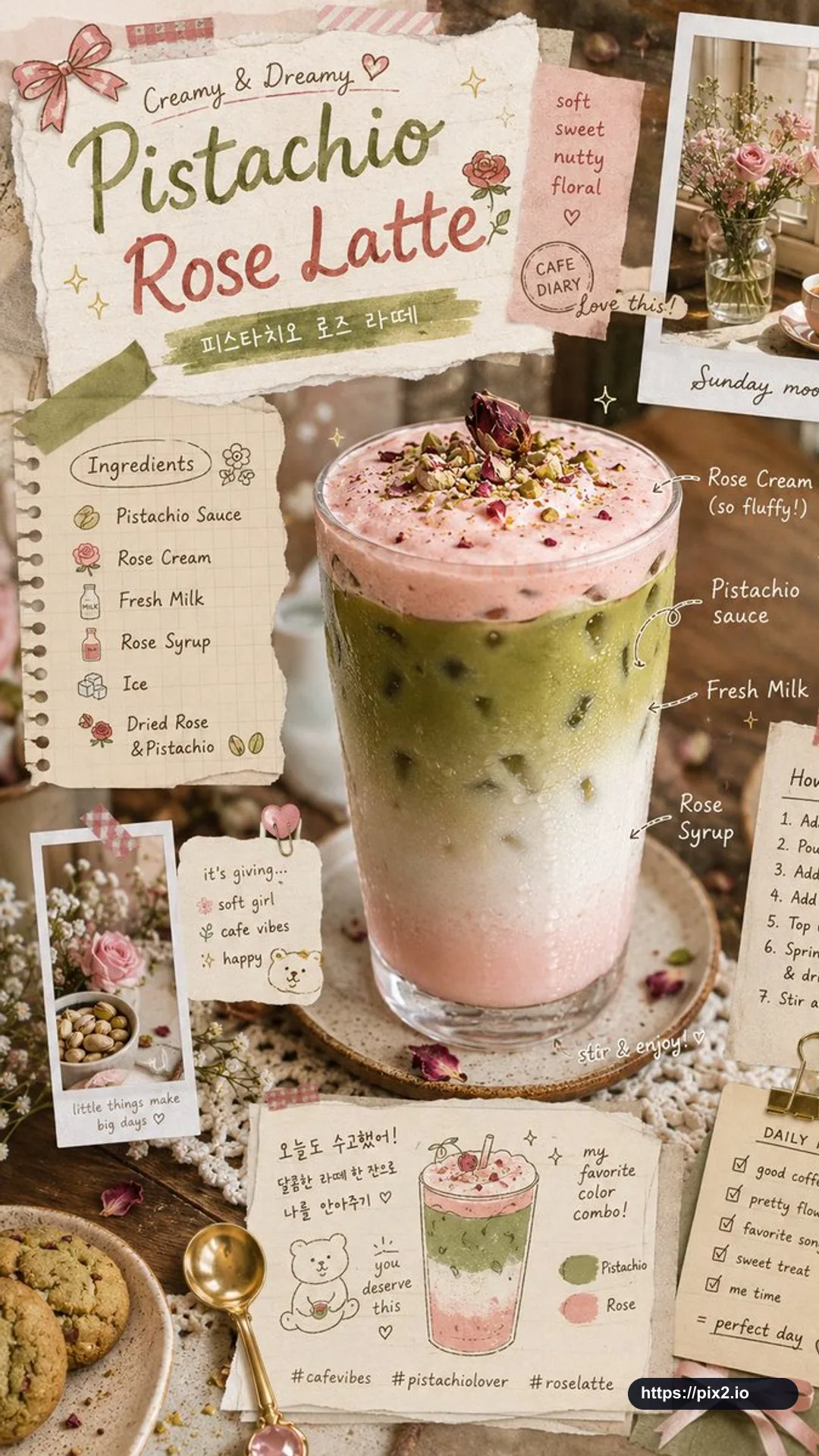 Retro Cafe Scrapbook Poster