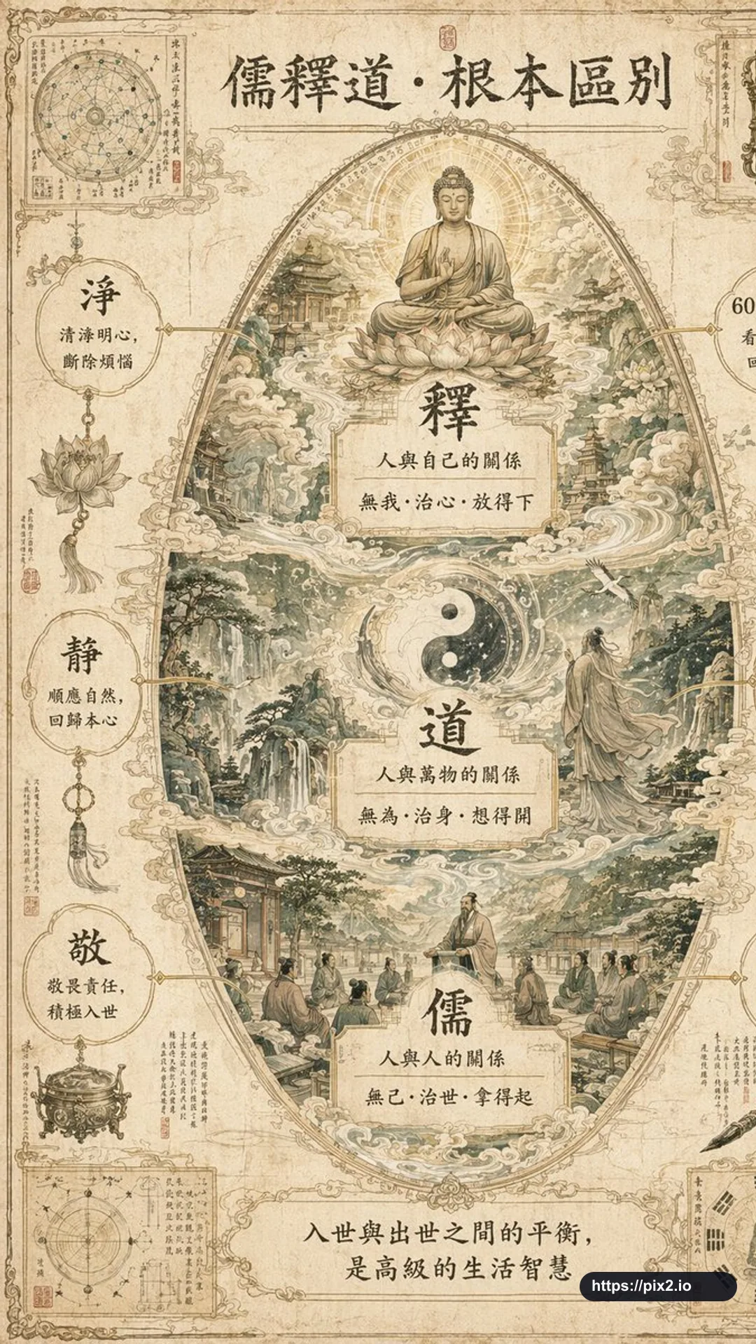 Confucianism Buddhism Taoism Infographic