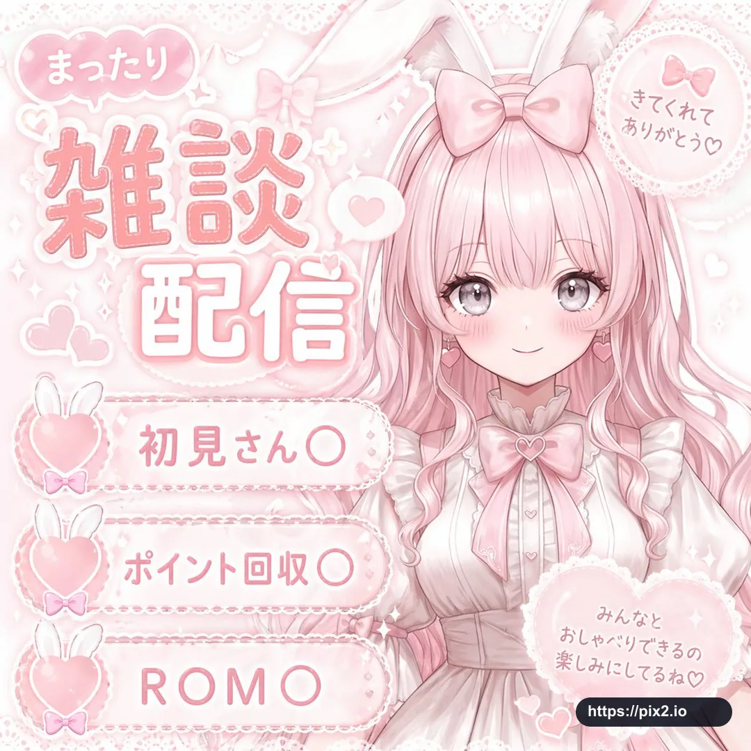 Pastel Bunny VTuber Thumbnail