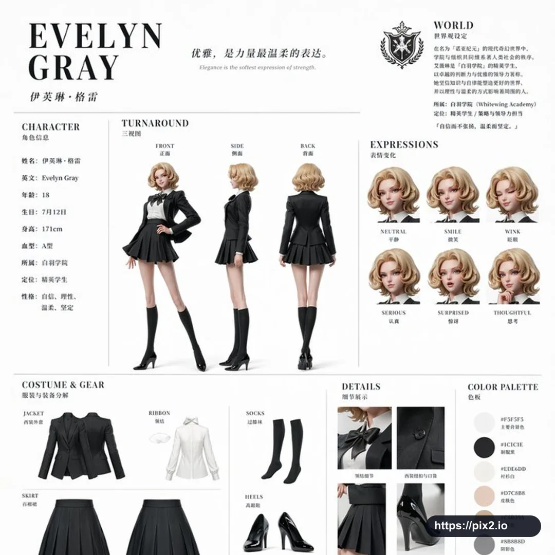 Official Character Reference Sheet
