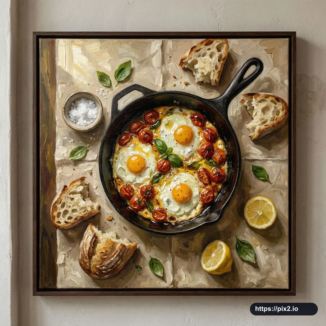 Top-Down Skillet Dish Photo