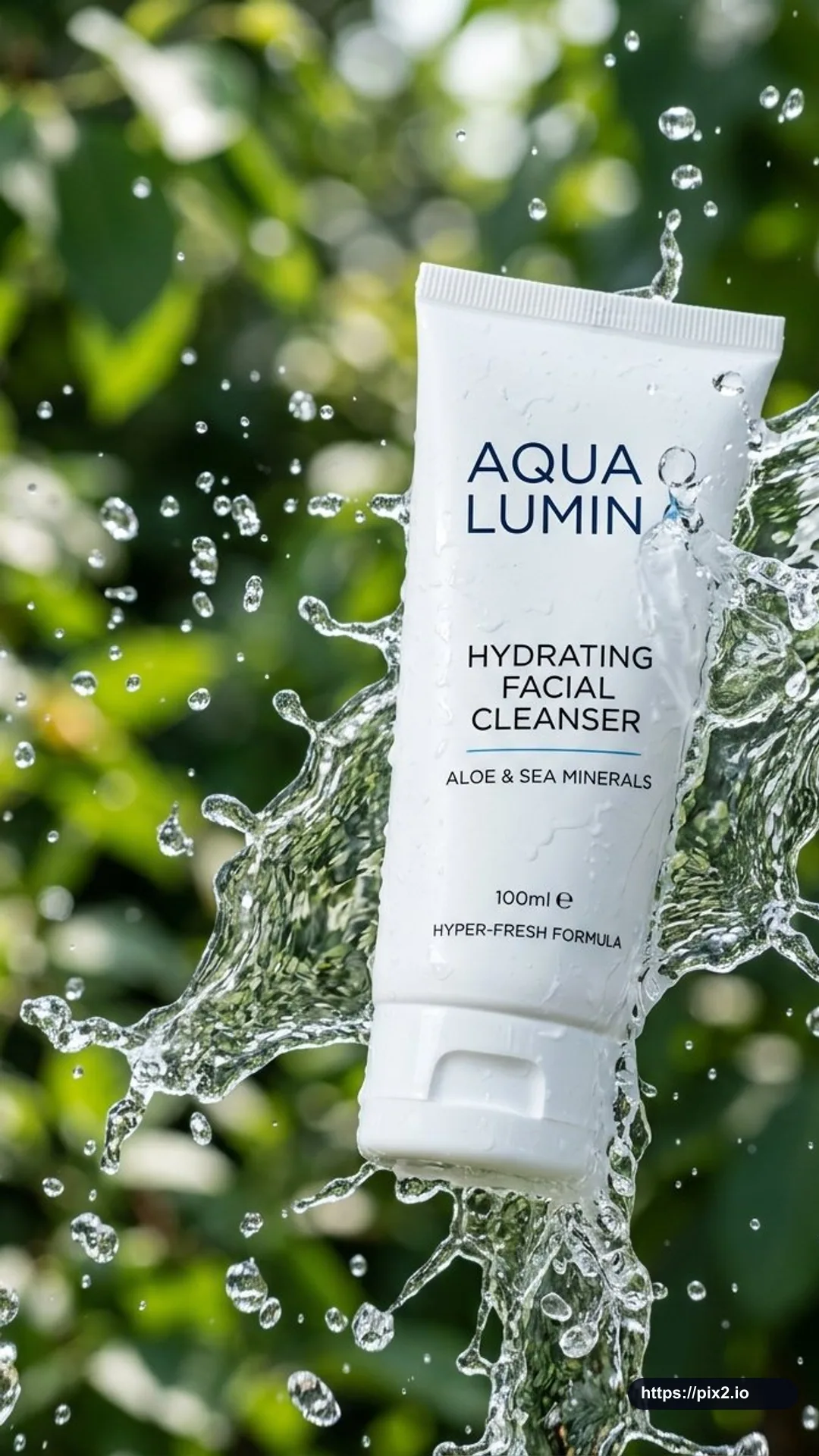 Cinematic Cosmetic Water Splash Product Photo
