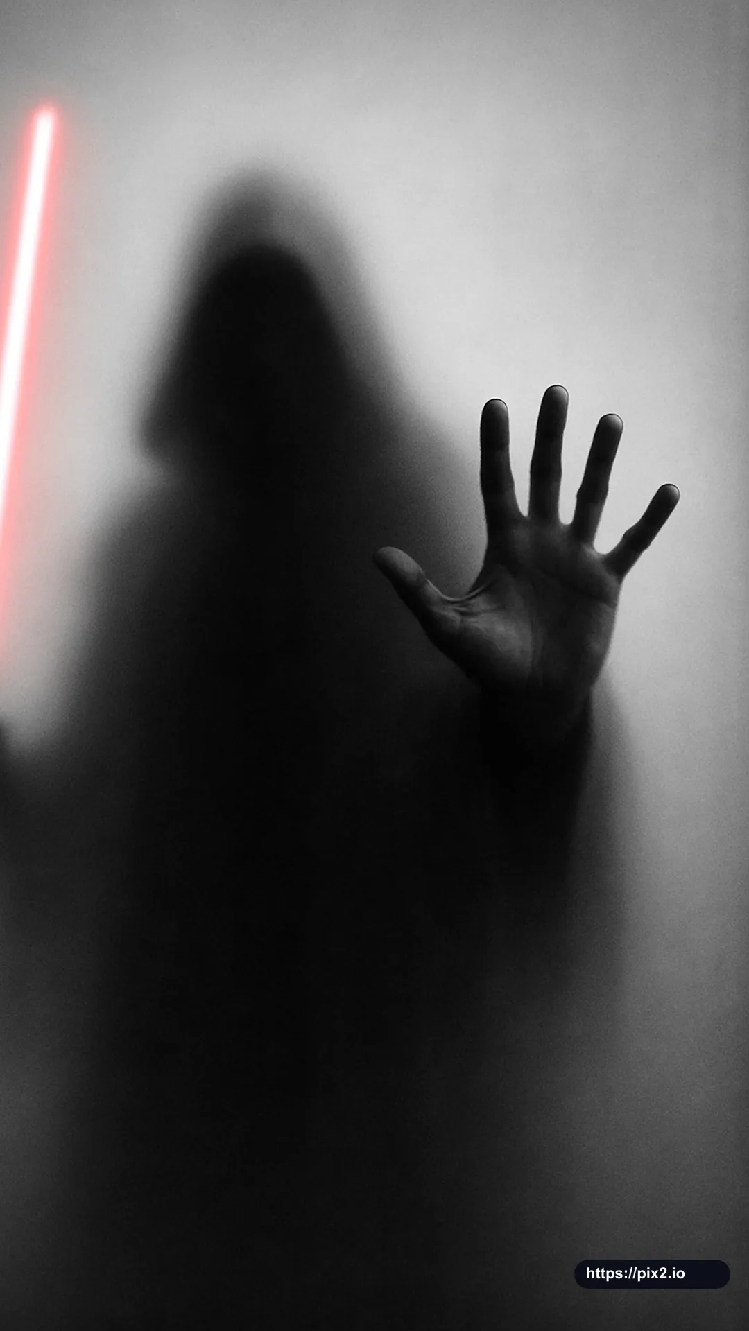 Blurred Silhouette Behind Frosted Glass