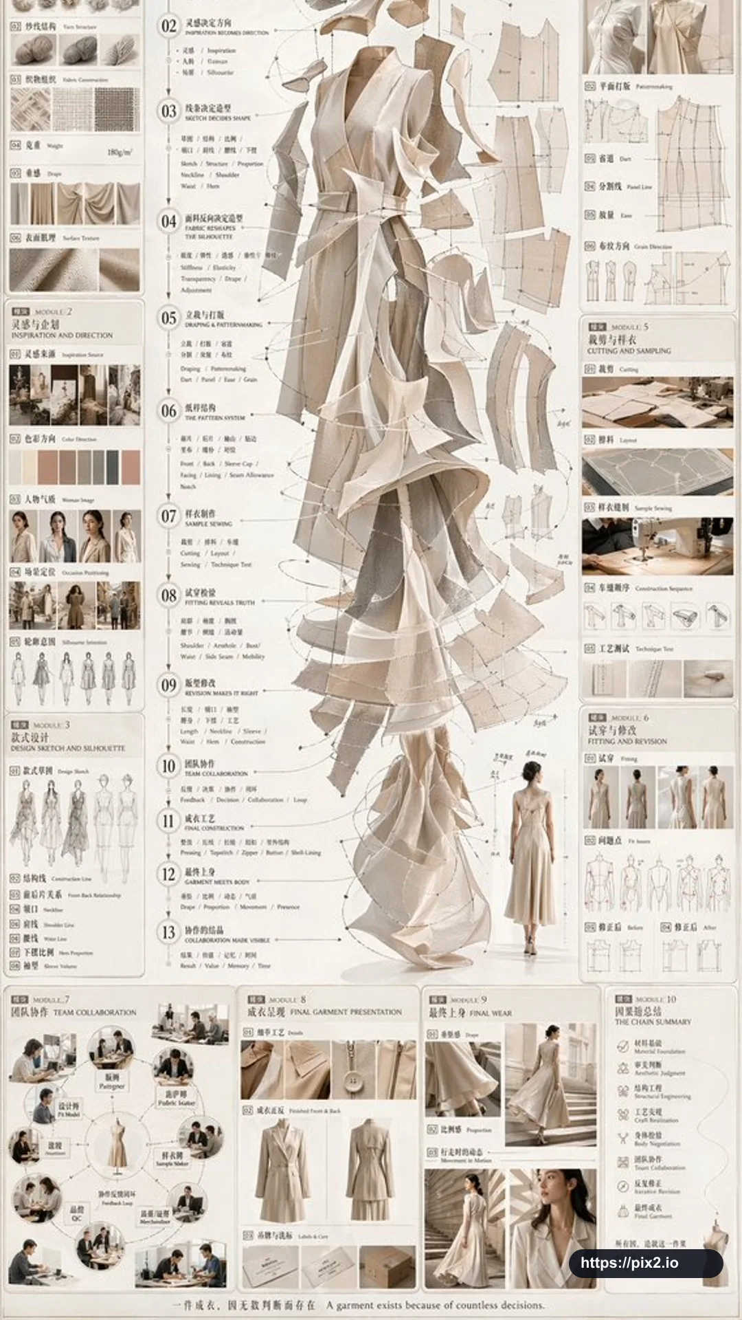Women’s Garment Design Process Infographic