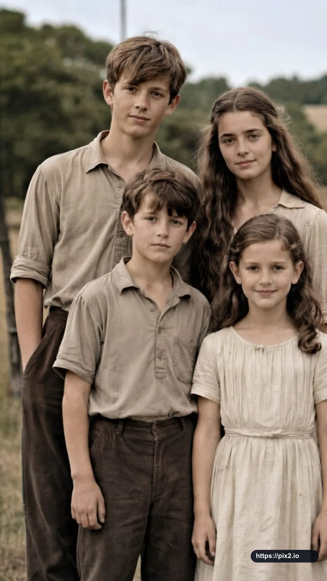 Old Family Photo Restoration Portrait