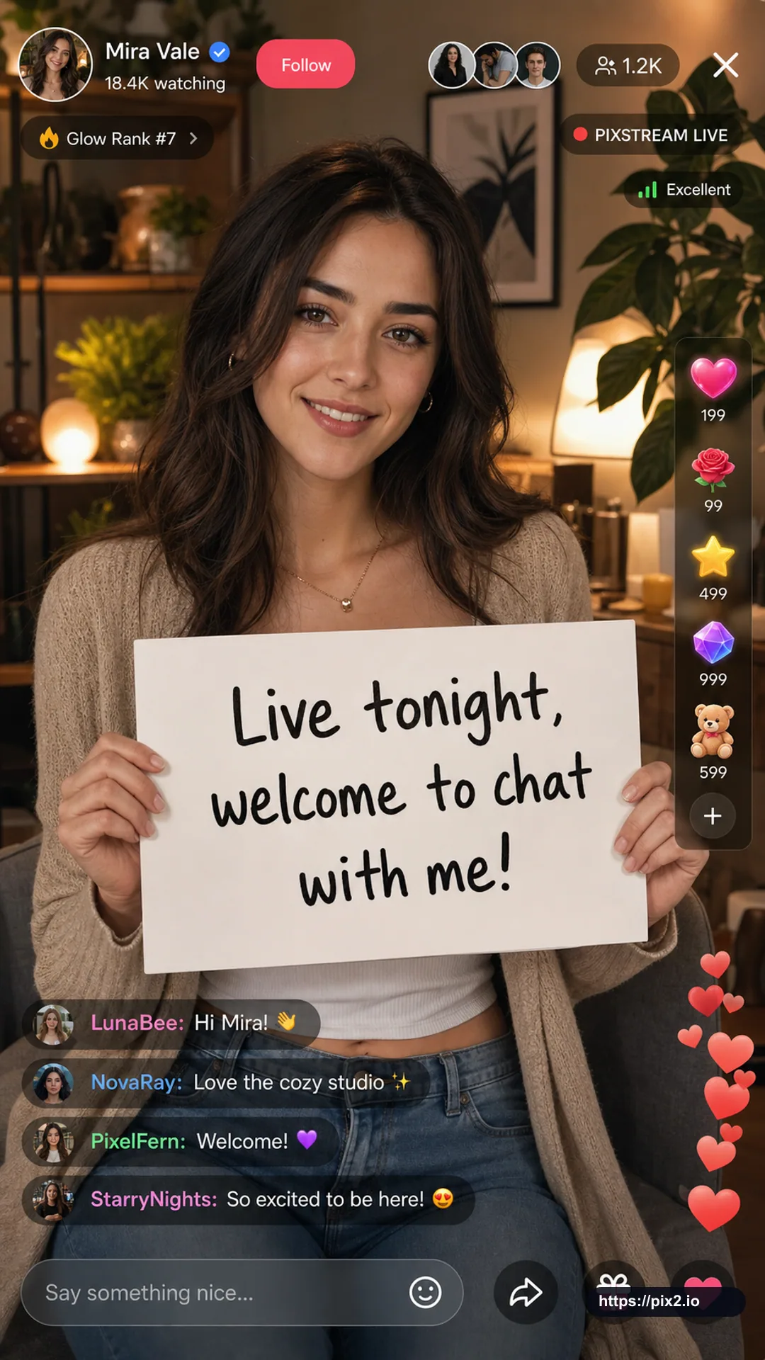 Actress Livestream Announcement Screenshot