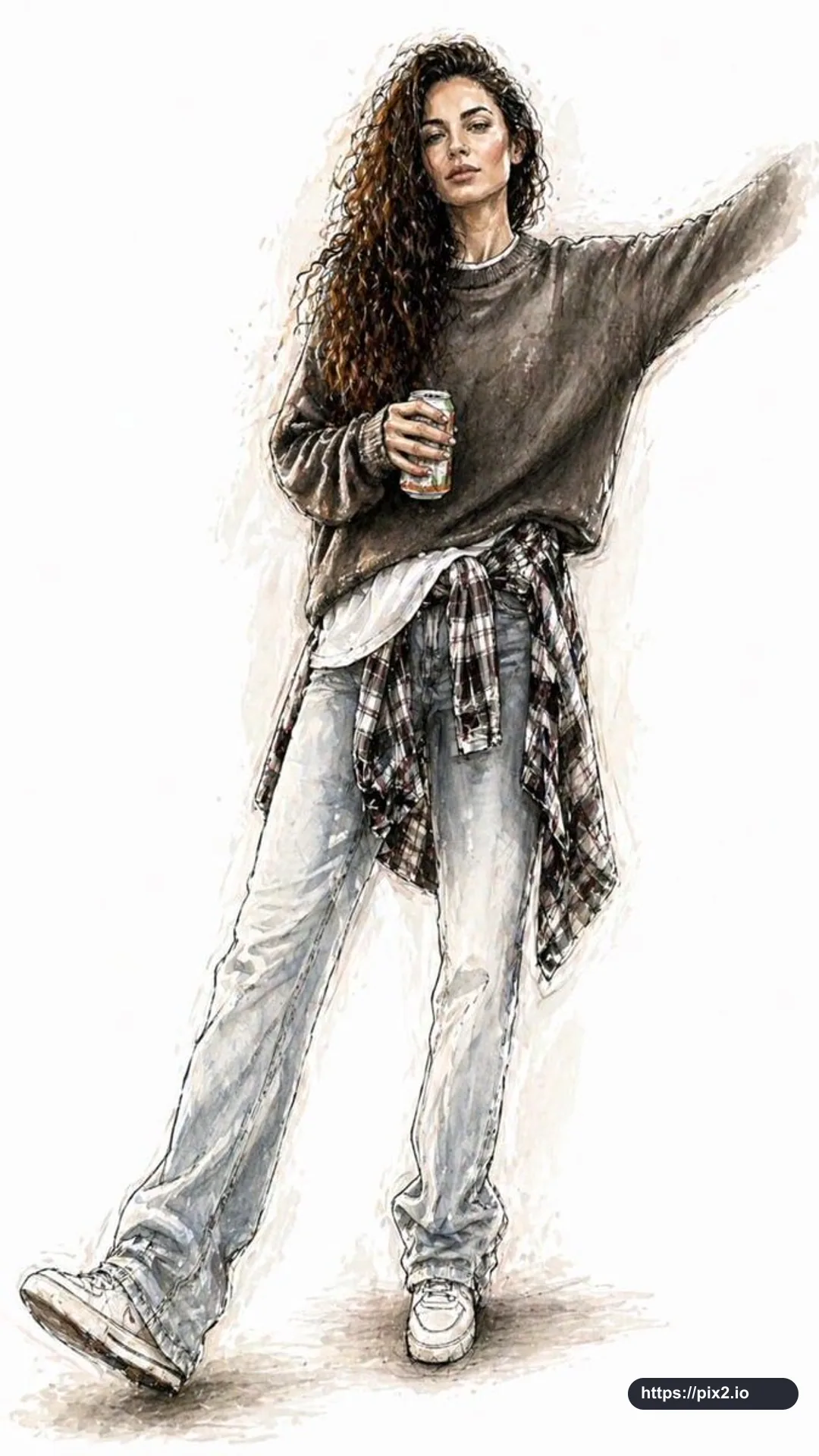 Watercolor Fashion Sketch
