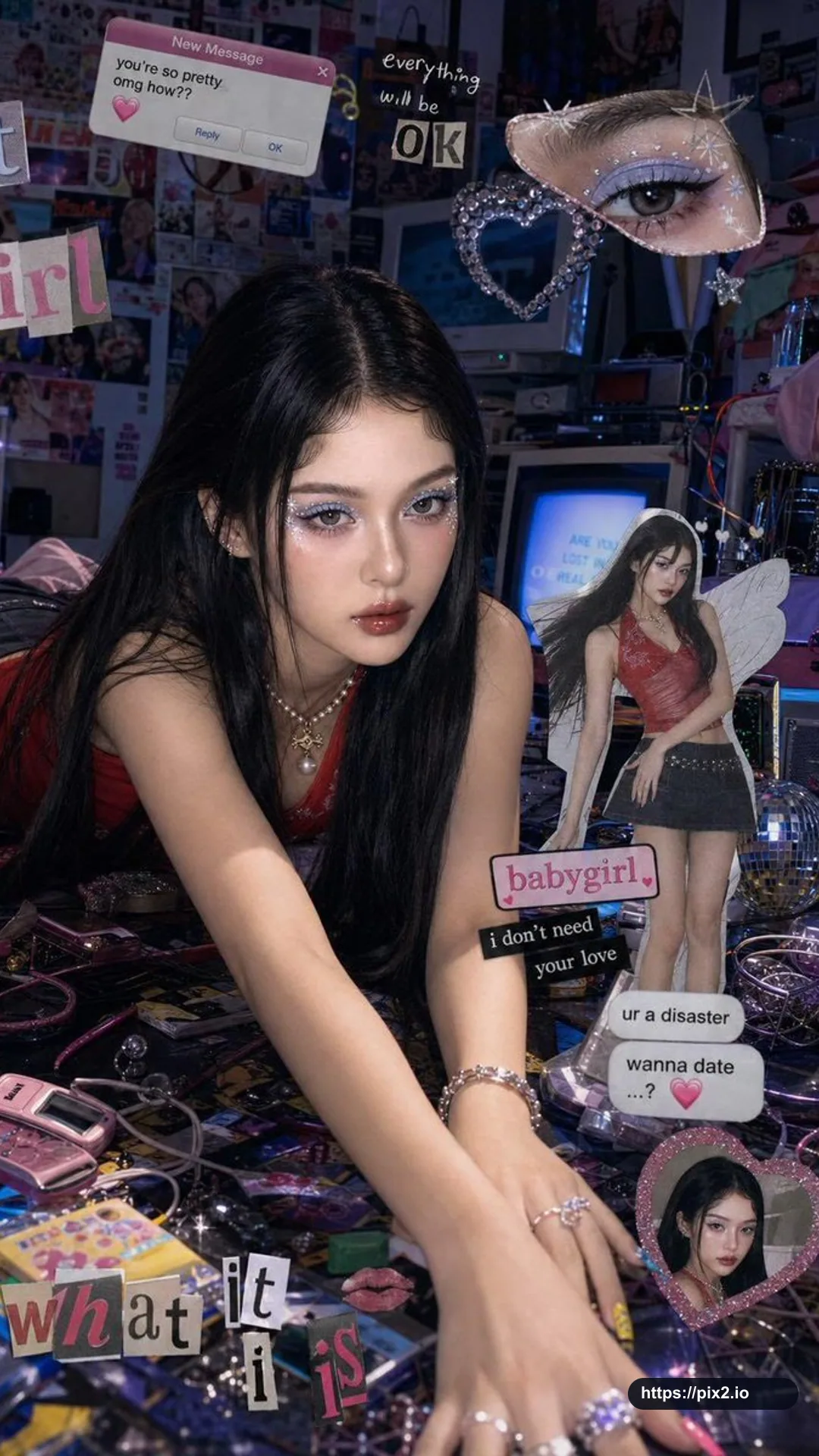 Y2K Cyber-Pop Editorial Shot