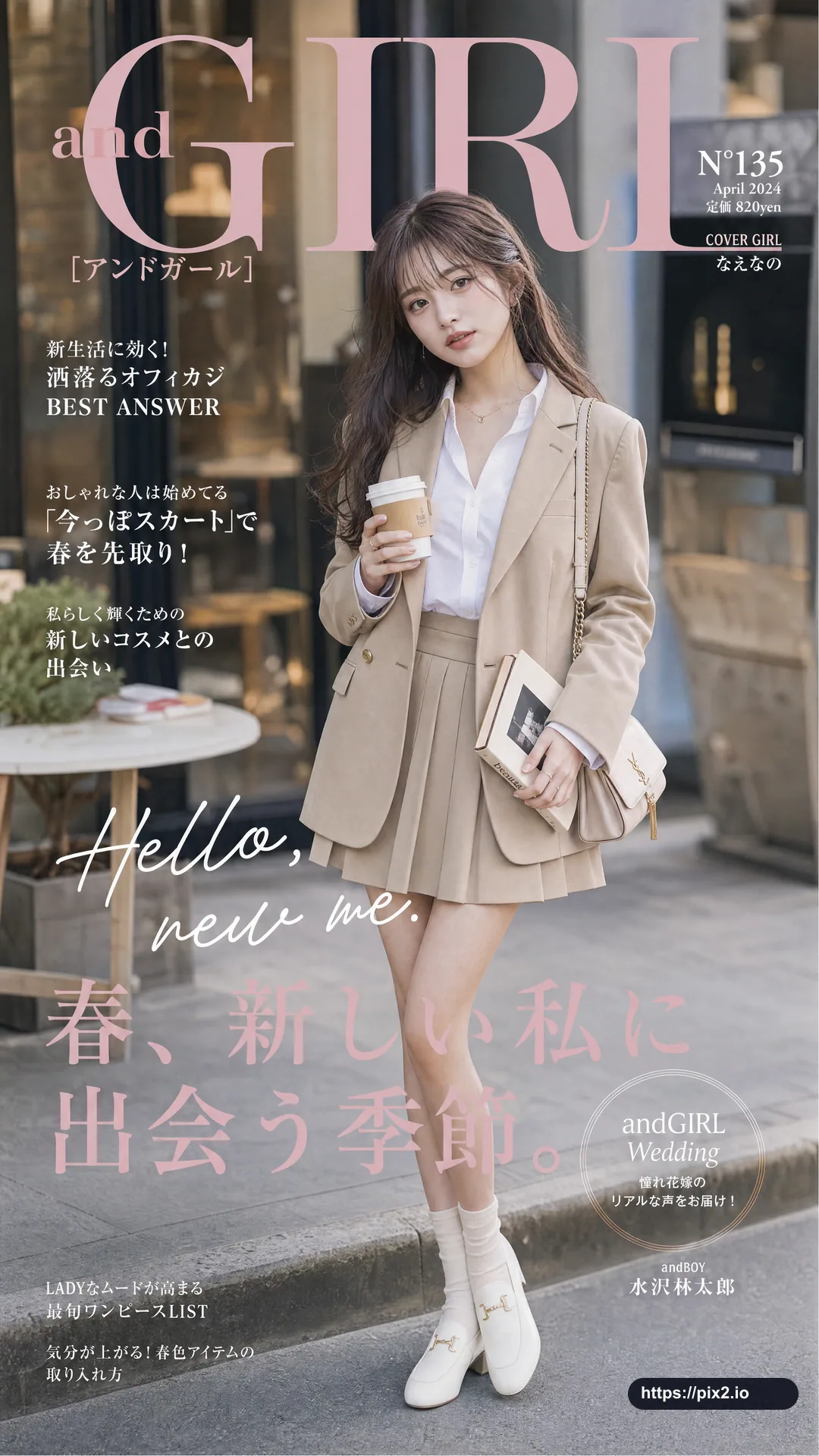 Japanese Cute Girl Fashion Magazine Cover