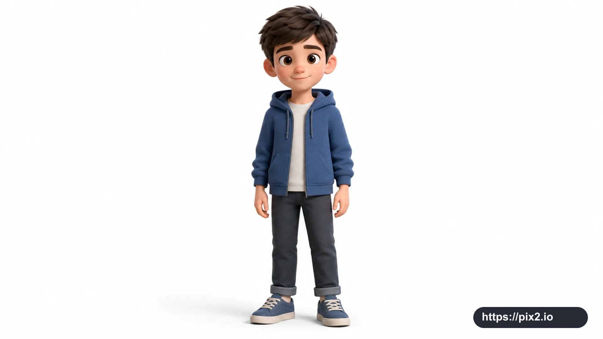 Minimal 3D Cartoon Boy Avatar
