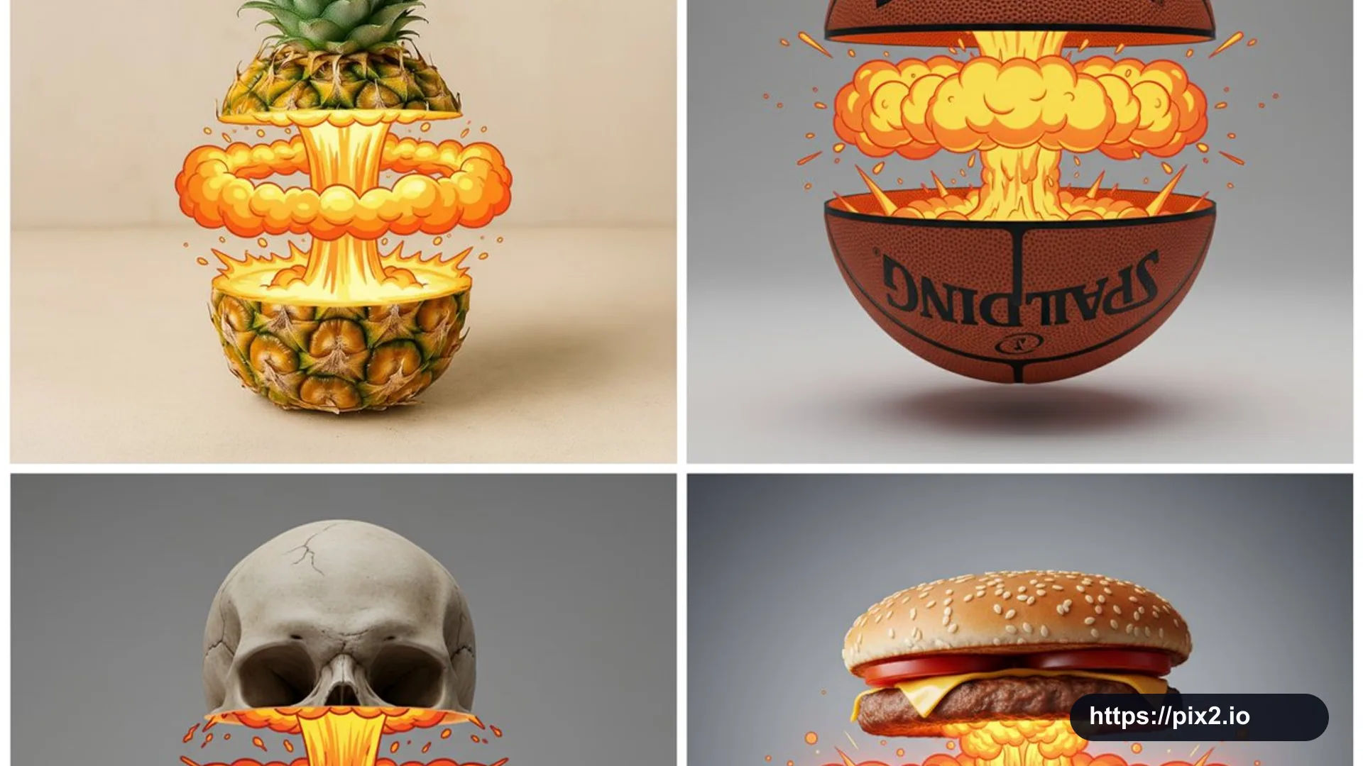 Object Slice Cartoon Explosion