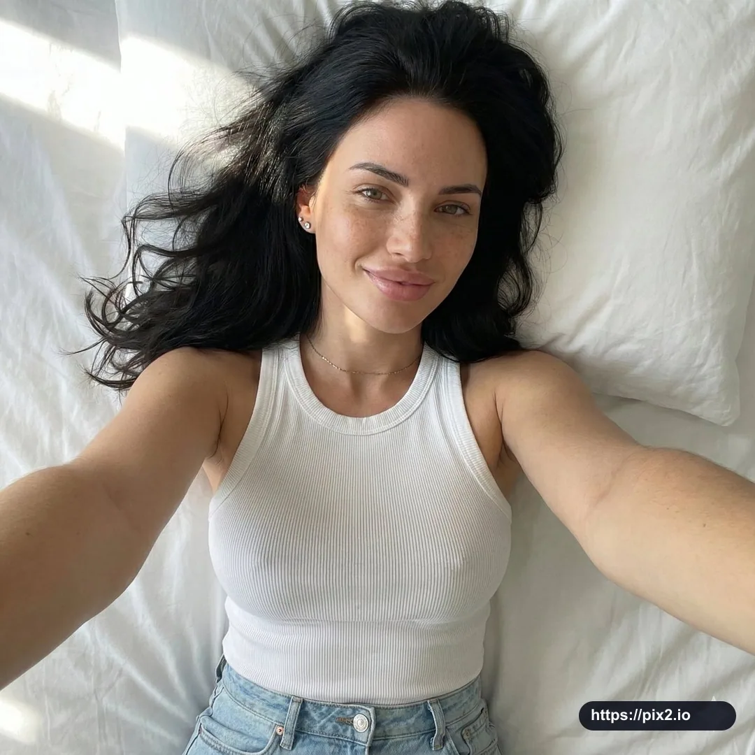 Sunlit Relaxed Bed Selfie