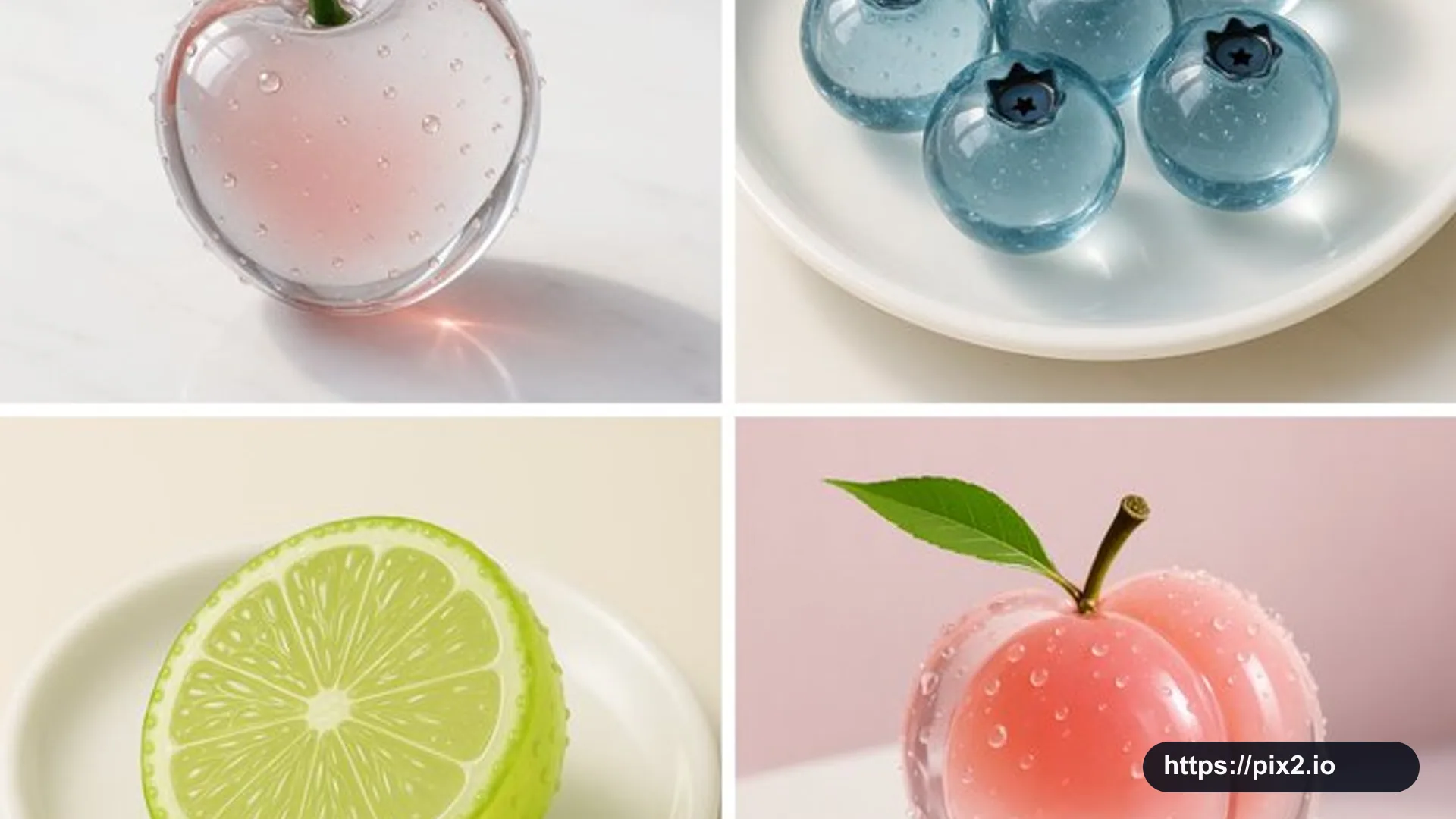 Translucent Glass Fruit ASMR