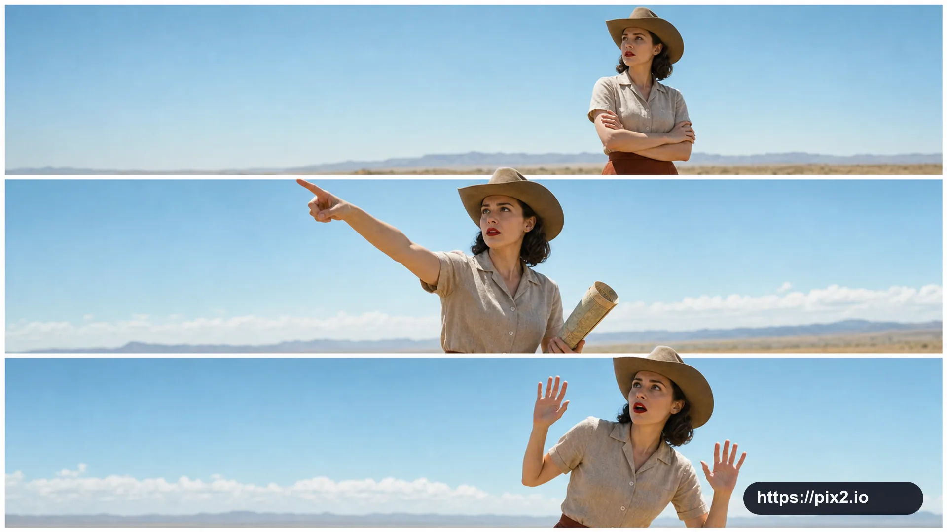 Three-Moment Western Portrait Triptych